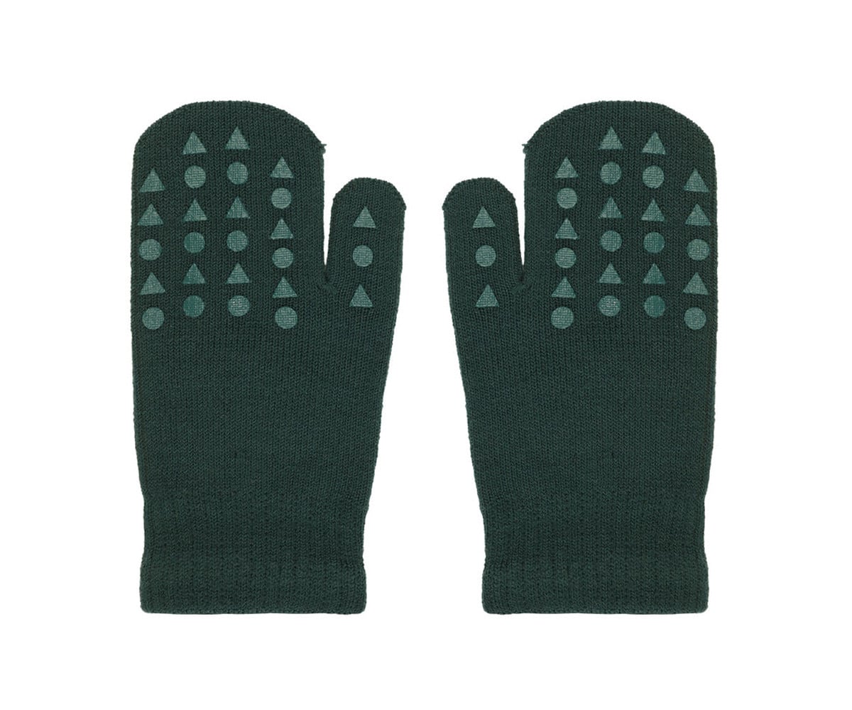 Luvas antiderrapantes de lã merino Forest Green