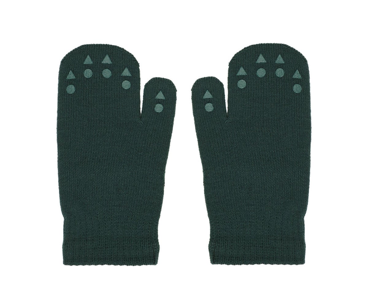 Luvas antiderrapantes de lã merino Forest Green