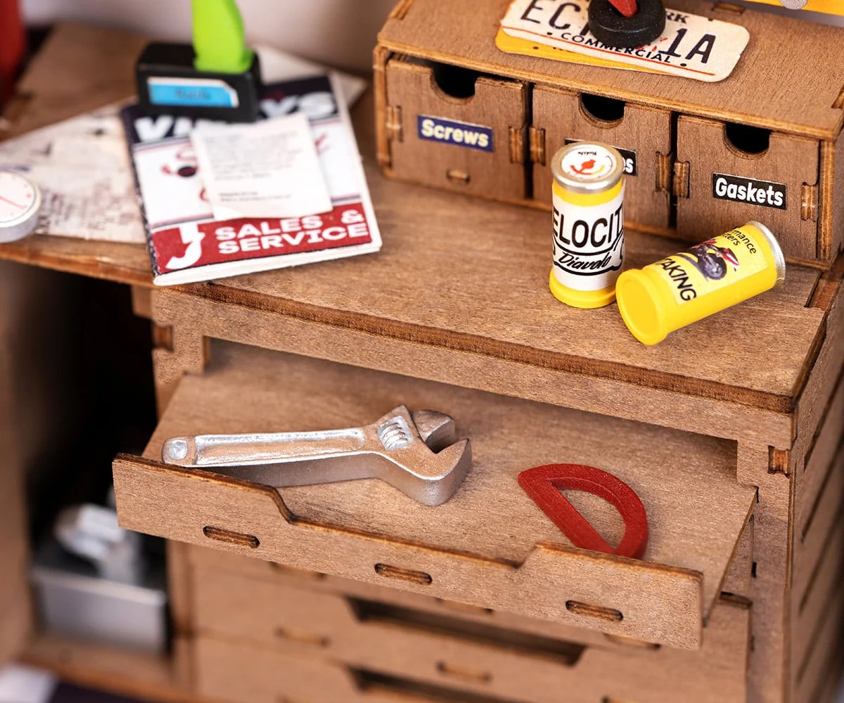 Modellino Miniatura Garage Workshop