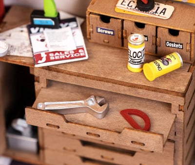 Modellino Miniatura Garage Workshop