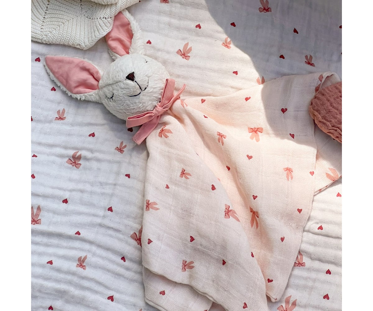 Doudou Cuddle Bunny Bows Personalizzabile