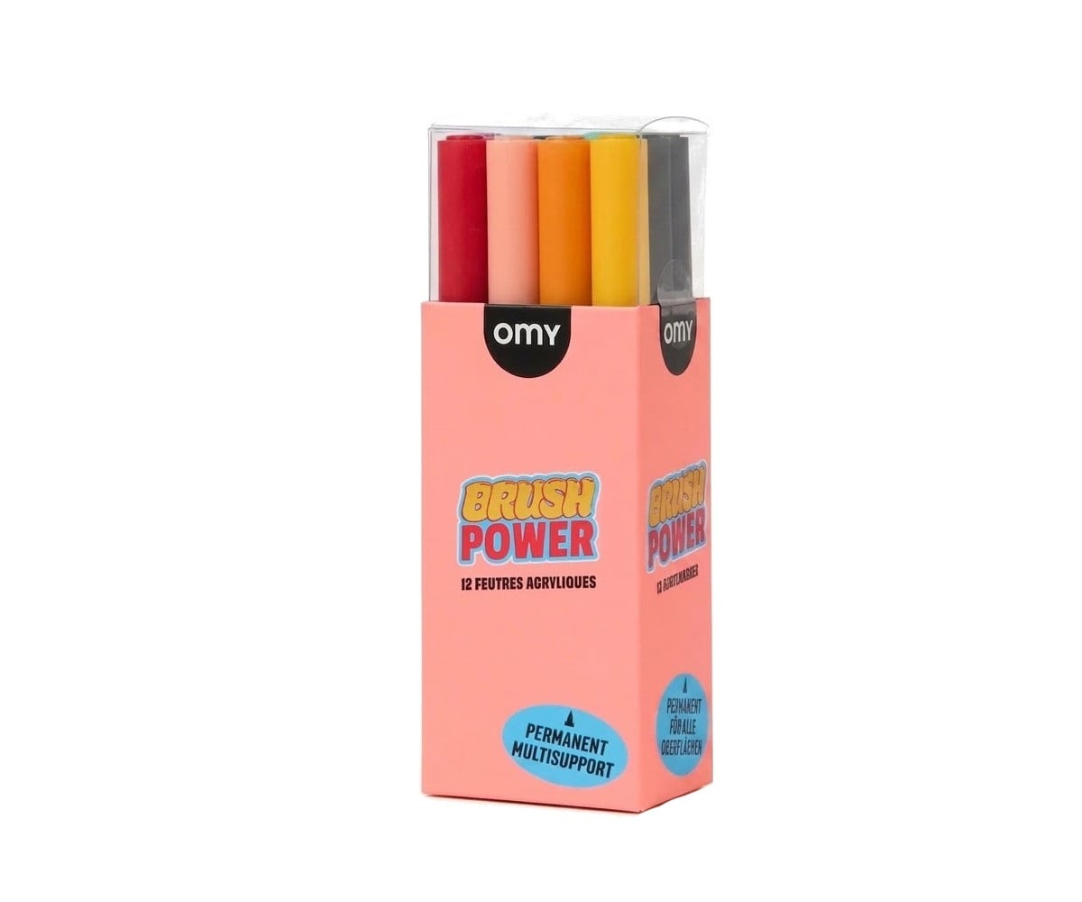 12 Pennarelli Acrilici Permanenti Brush Power