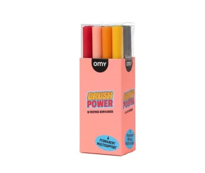 12 marcadores acrílicos Brush Power 
