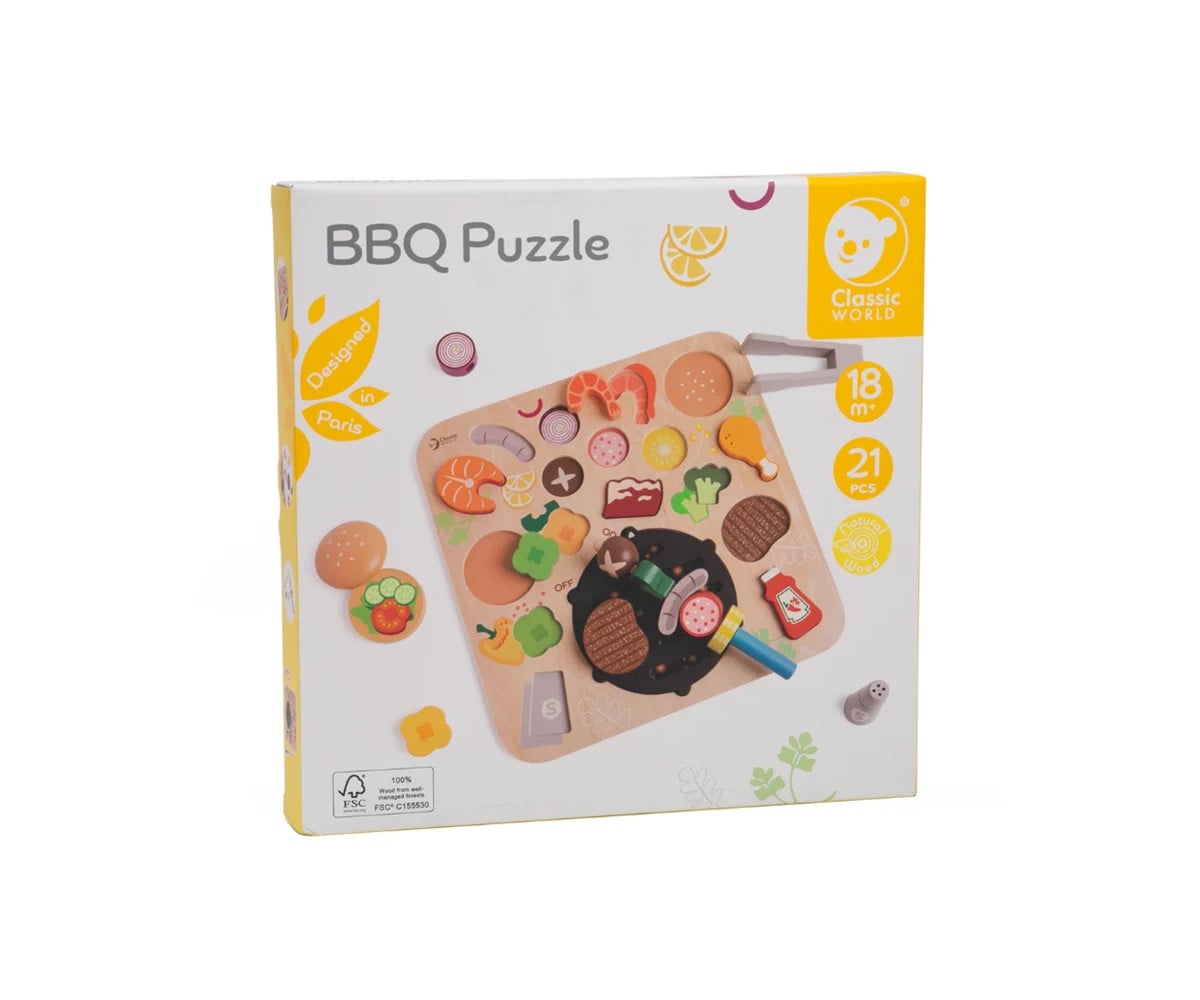 Puzzle Incastro in Legno Barbecue