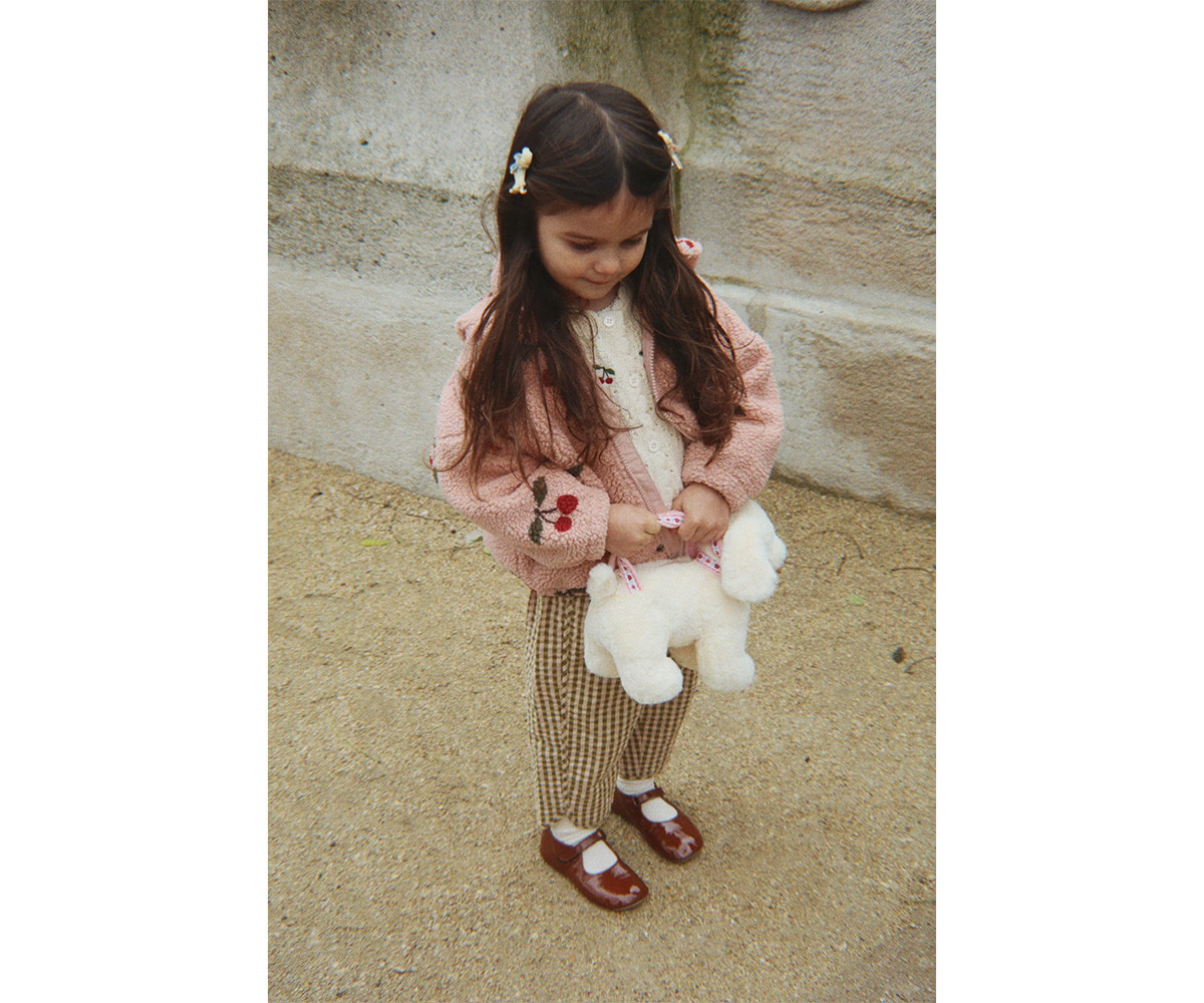 Borsa in Peluche Dog Off White