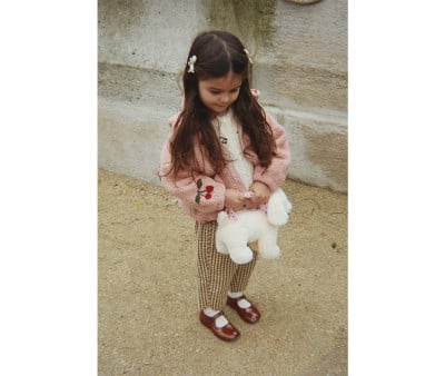 Borsa in Peluche Dog Off White
