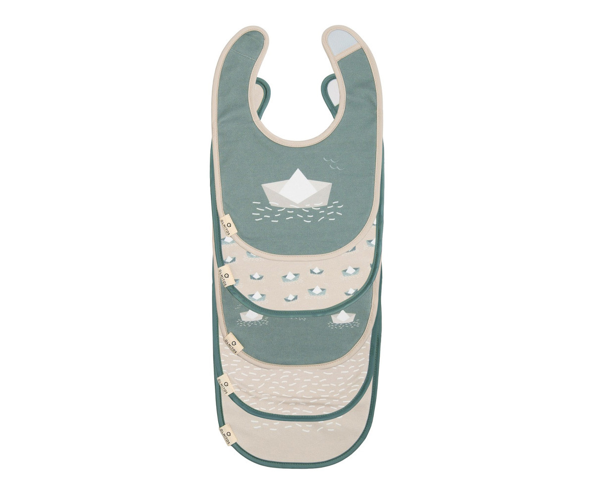 Set 5 Bavagli Impermeabili in Cotone Paper Boat
