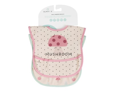 2 Bavagli Impermeabili con Tasca Mushroom