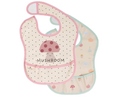 2 Bavagli Impermeabili con Tasca Mushroom