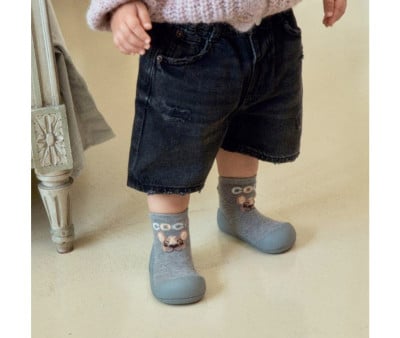 Babbucce Attipas First Steps Zootopia Dog Coco Grey
