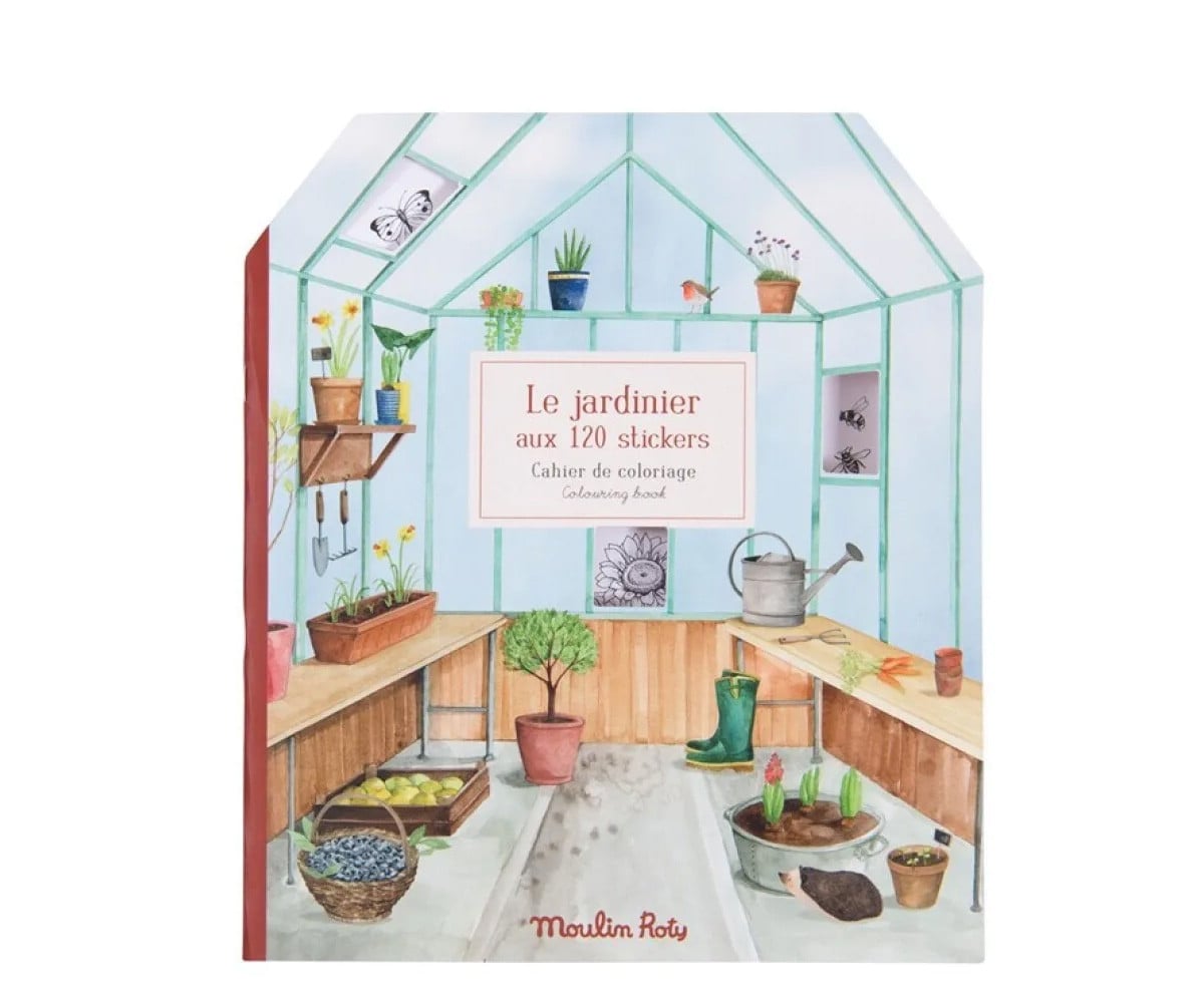 Libro da colorare con Adesivi Le Jardinier