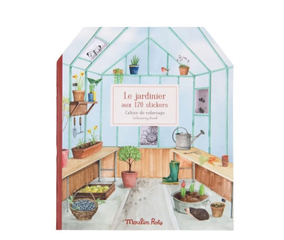 Libro da colorare con Adesivi Le Jardinier