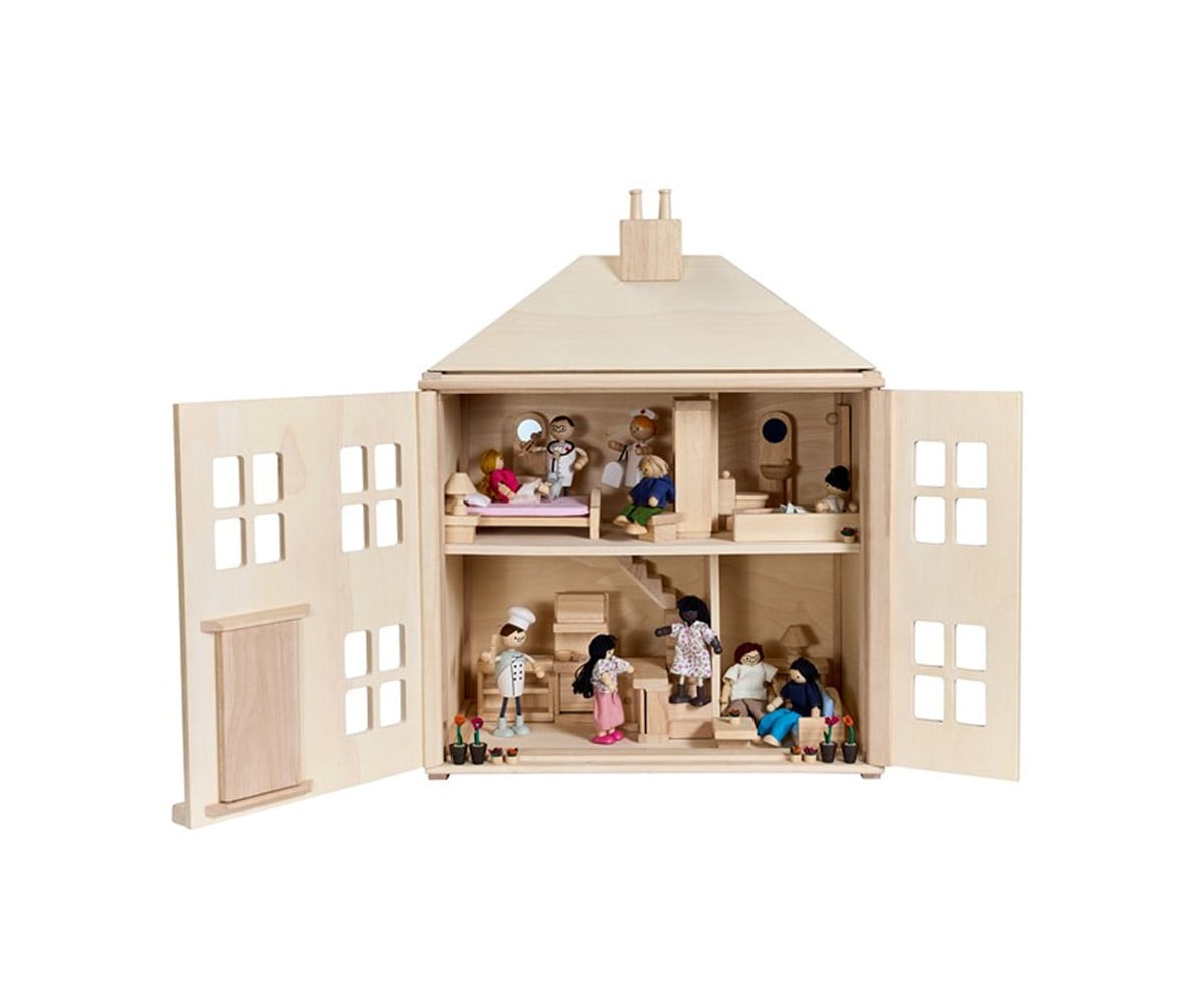 Casa de Muñecas de Madera Georgiana