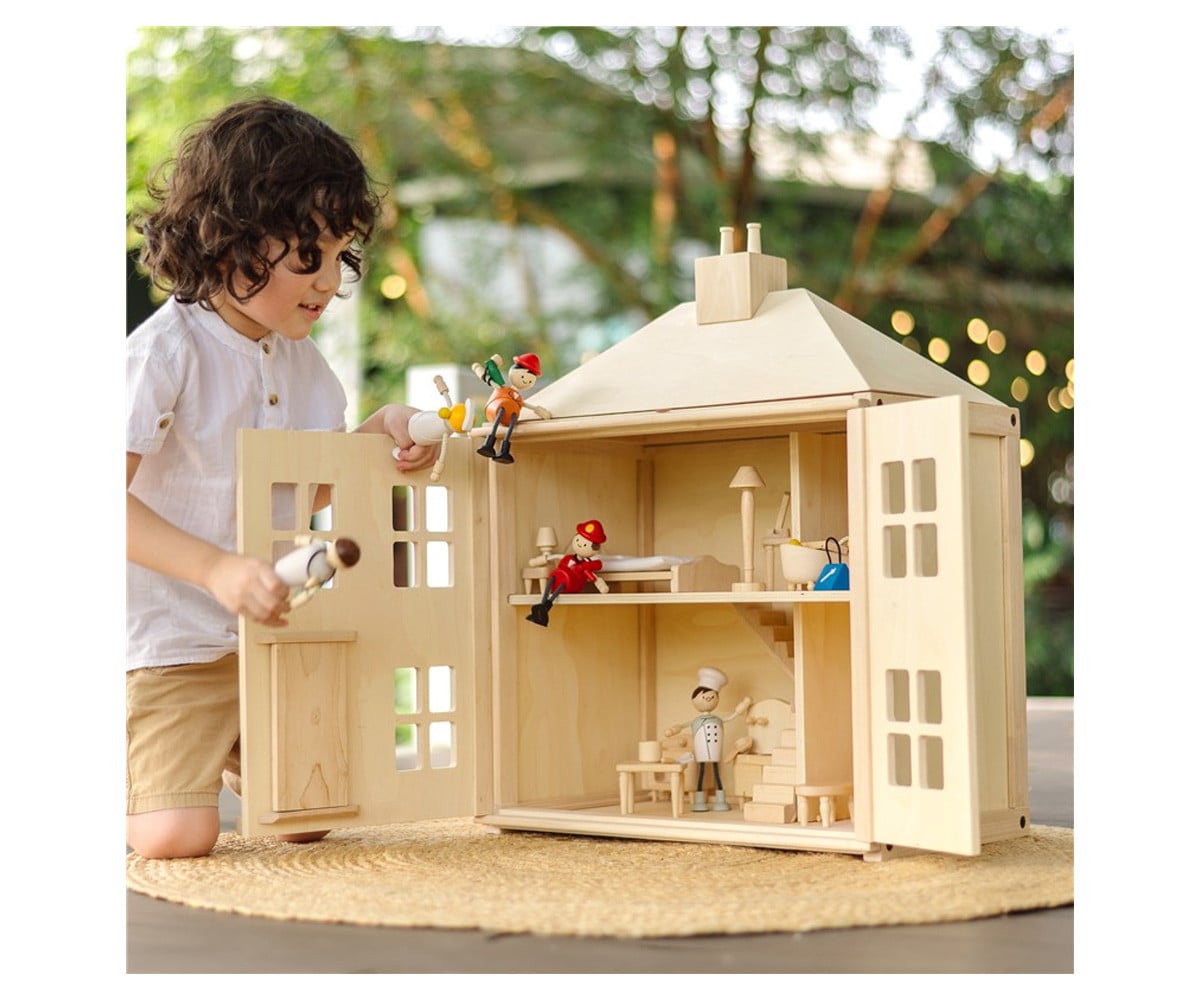 Casa de Muñecas de Madera Georgiana