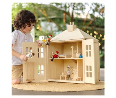 Casa de Muñecas de Madera Georgiana