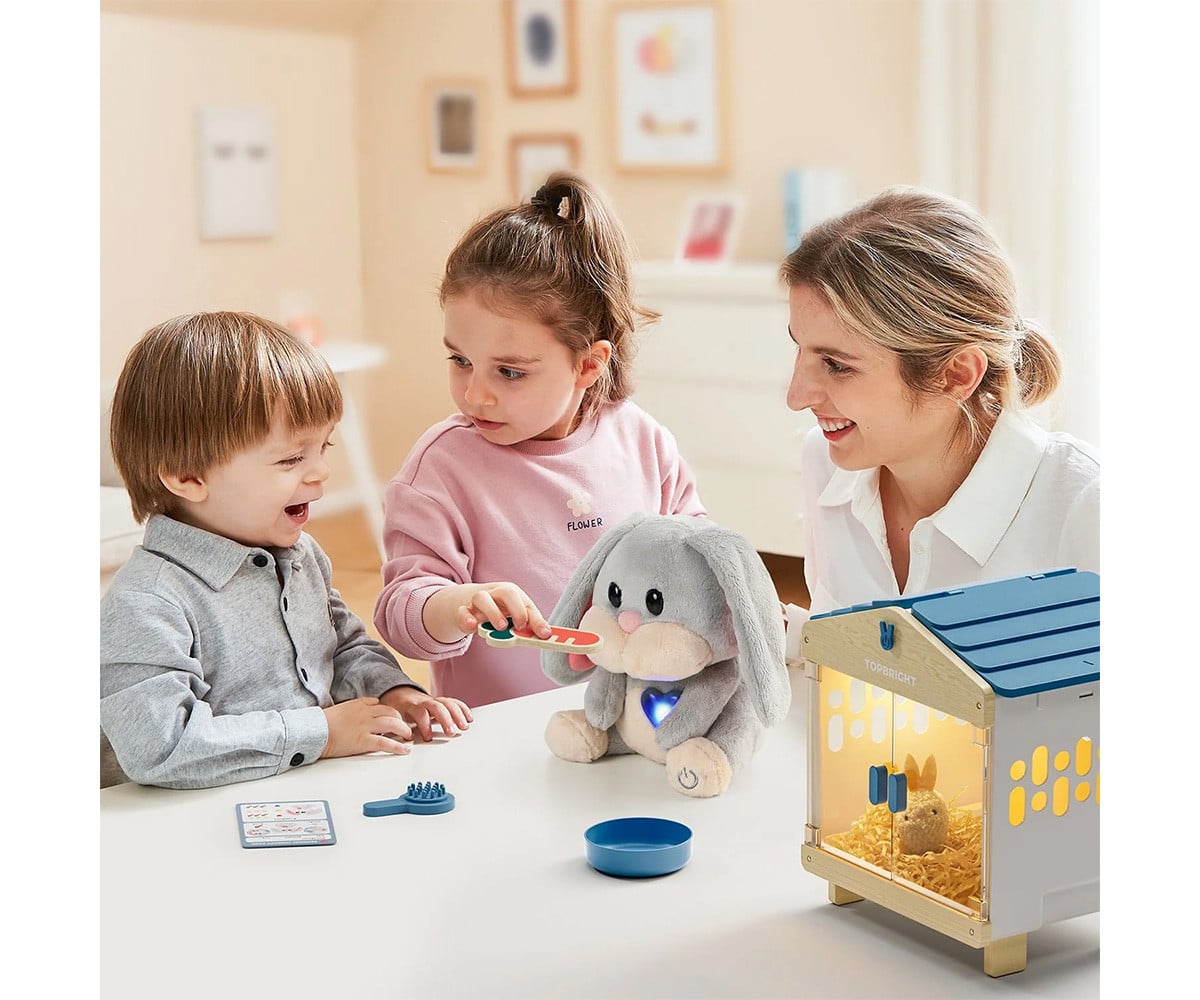 Peluche Interactivo Cuidado de Mascotas Mummy Bunny