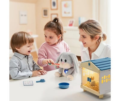 Peluche Interactivo Cuidado de Mascotas Mummy Bunny