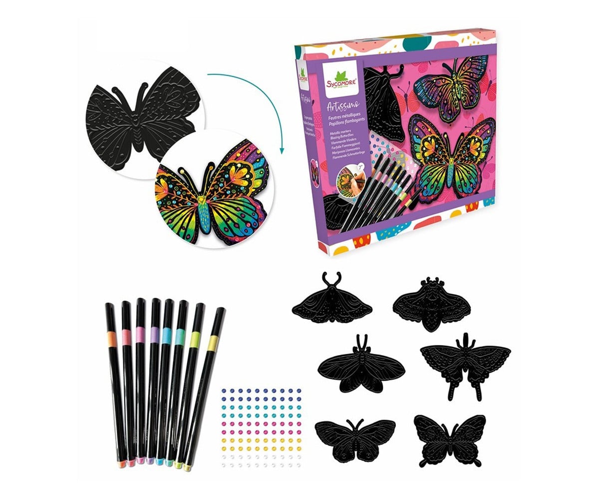 Kit Creativo Artissimo Pennarelli Colorati L Flamboyant Butterflies