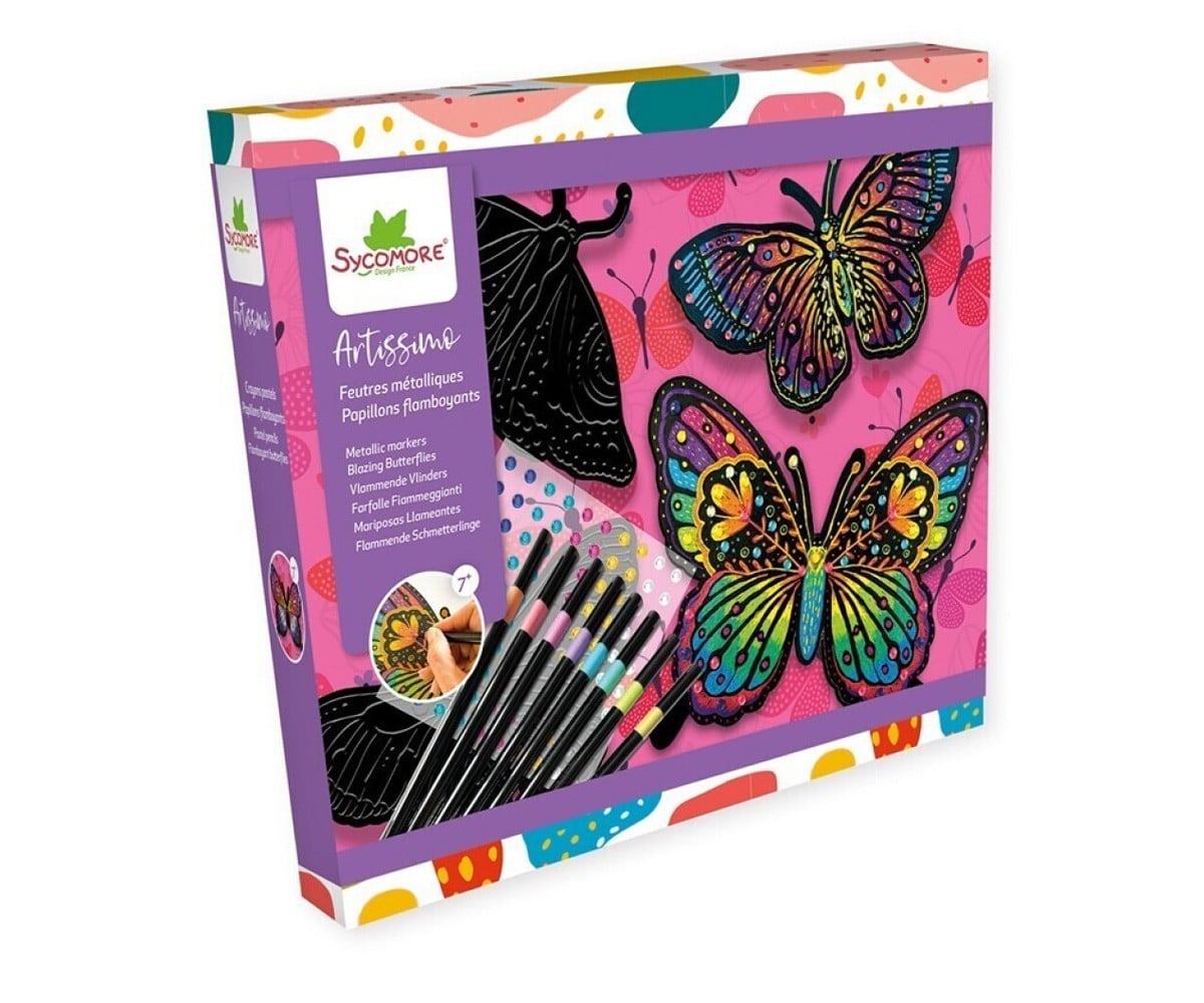 Kit Creativo Artissimo Pennarelli Colorati L Flamboyant Butterflies