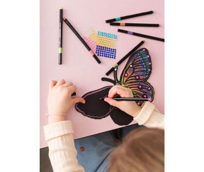 Kit Creativo Artissimo Pennarelli Colorati L Flamboyant Butterflies