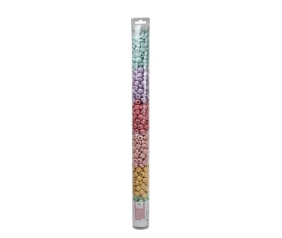 Tubo de Cuentas de Madera Colores Pastel
