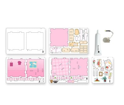 Mini Diorama con Luz LED Chibi Box Bunny