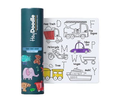 Mini Salvamantel de Silicona Reutilizable para Colorear Toot Toot Honk
