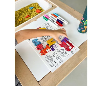 Mini Tovaglietta da Colorare in Silicone Riutilizzabile Toot Toot Honk
