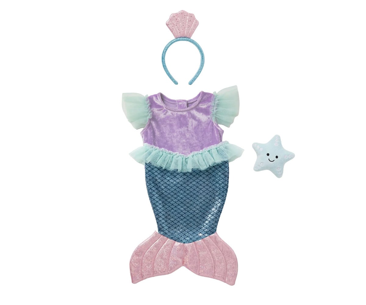 Conjunto de fato sereia para boneca Dinkum