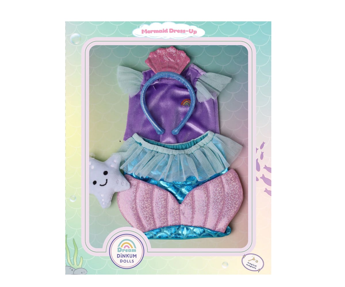 Conjunto de fato sereia para boneca Dinkum