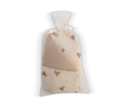 Set Edredón y Almohada Teddy Musa Camel para Muñecos
