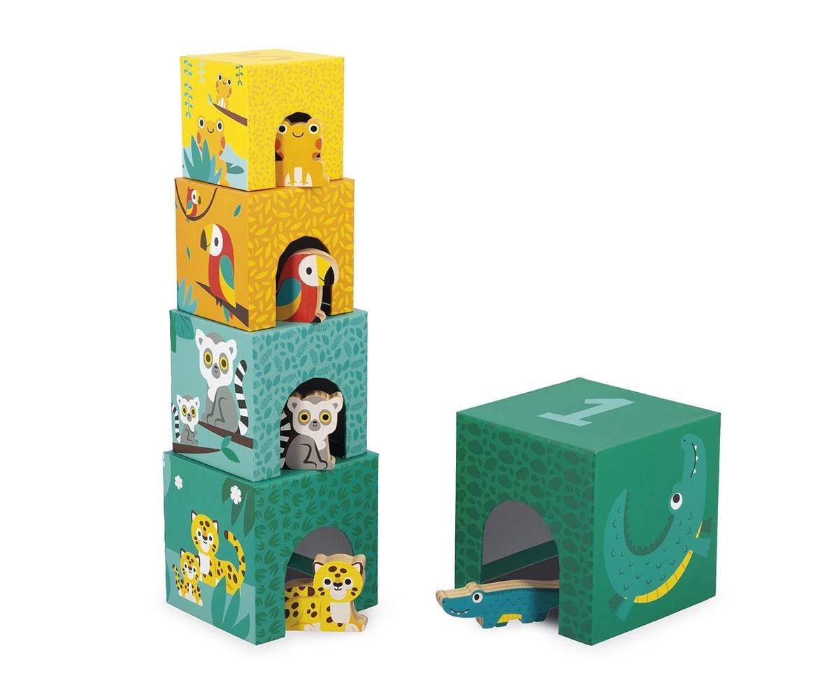 Pirámide Apilable 5 Cubos Tropik