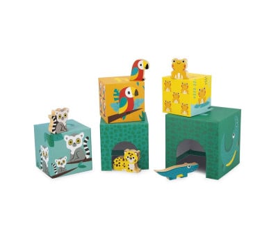Pirámide Apilable 5 Cubos Tropik