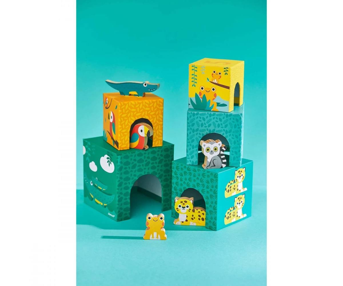 Pirámide Apilable 5 Cubos Tropik