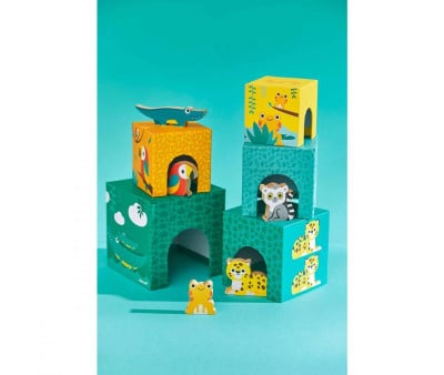 Pirámide Apilable 5 Cubos Tropik