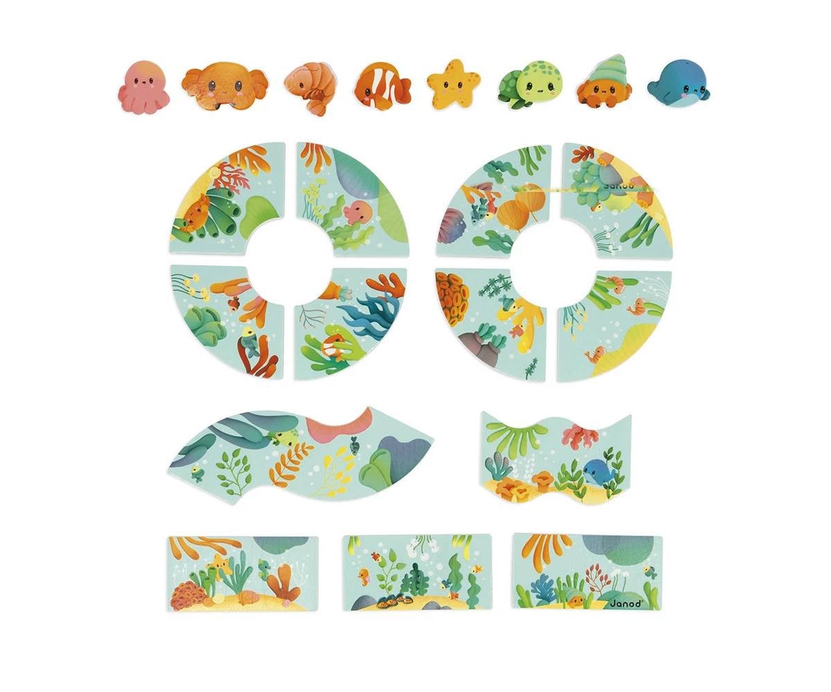 Puzzle Circuito de Baño Animales 13 Piezas