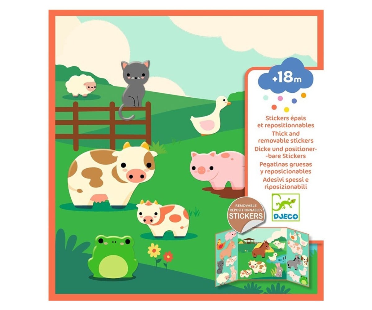 Pegatinas Reposicionables La Animales de la Granja