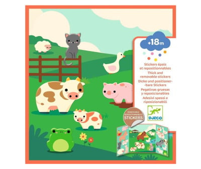 Pegatinas Reposicionables La Animales de la Granja