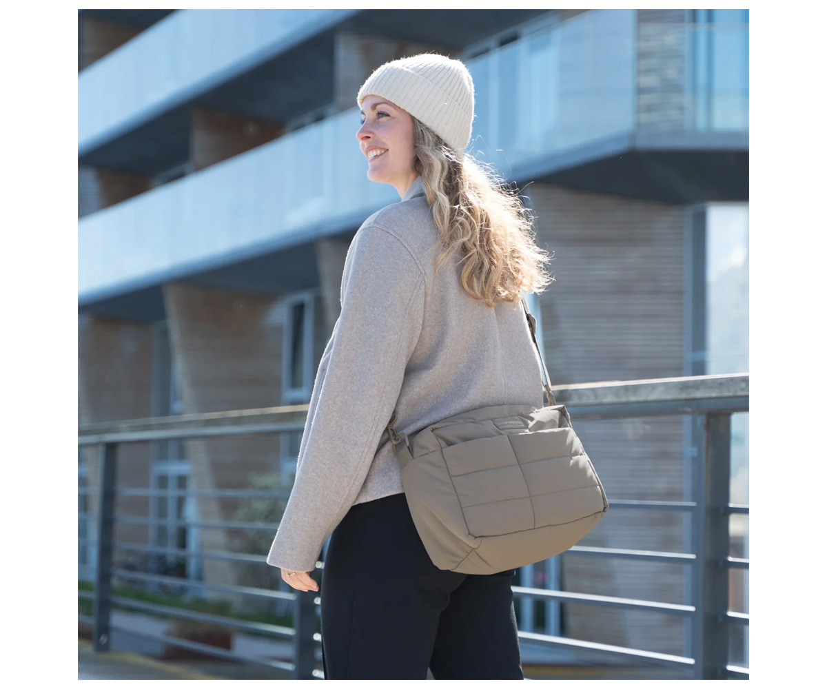 Bolso Acolchado para Carro Bebé Taupe