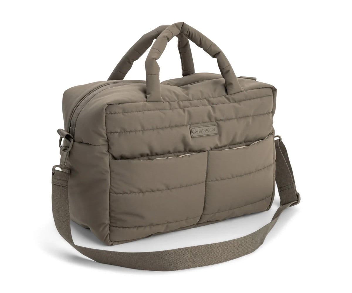 Bolso Acolchado Grande para Carro Bebé con Cambiador Taupe