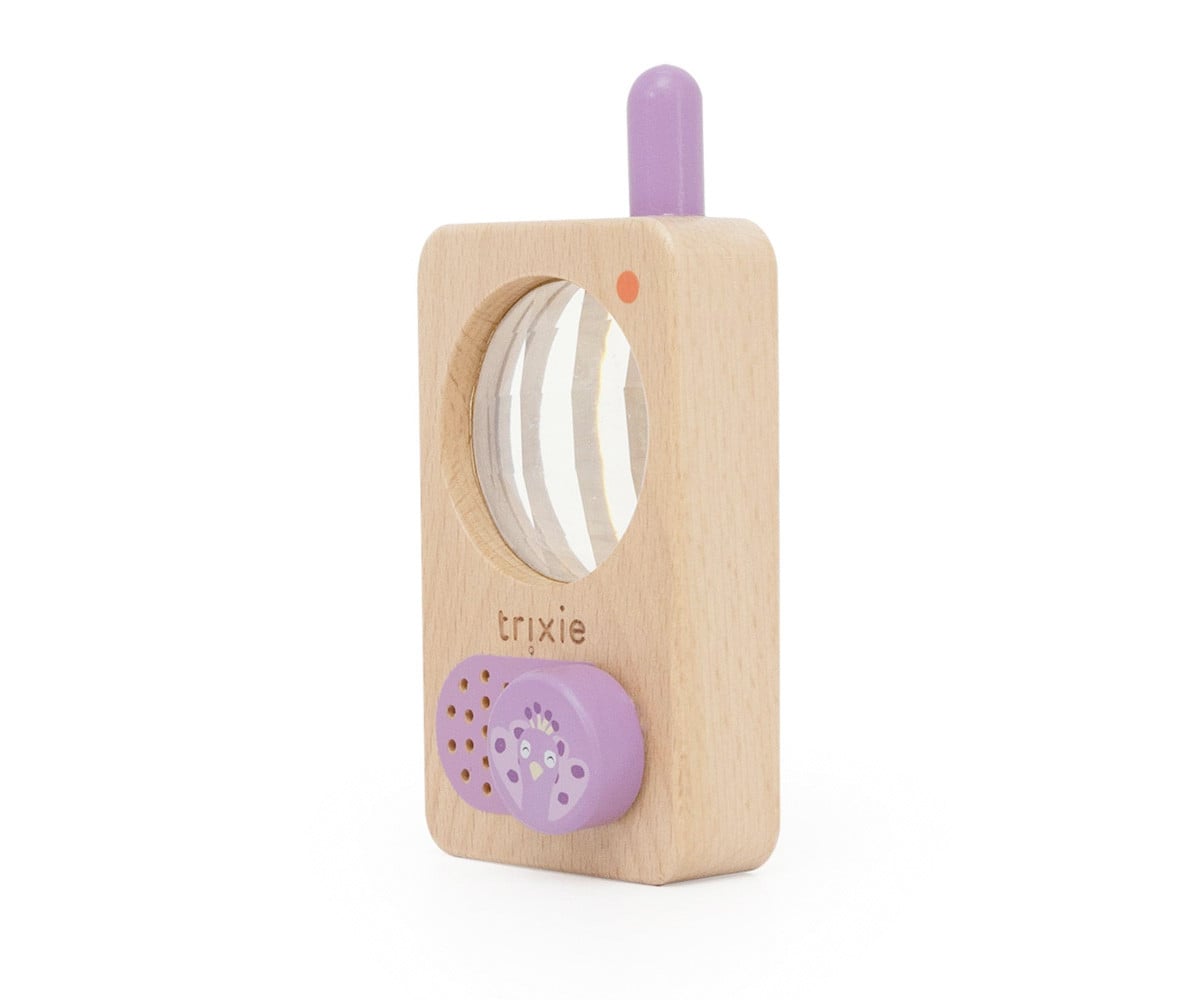 Walkie Talkie Sensorial de Madera Mrs. Peacock