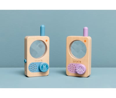 Walkie Talkie Sensorial de Madera Mrs. Peacock
