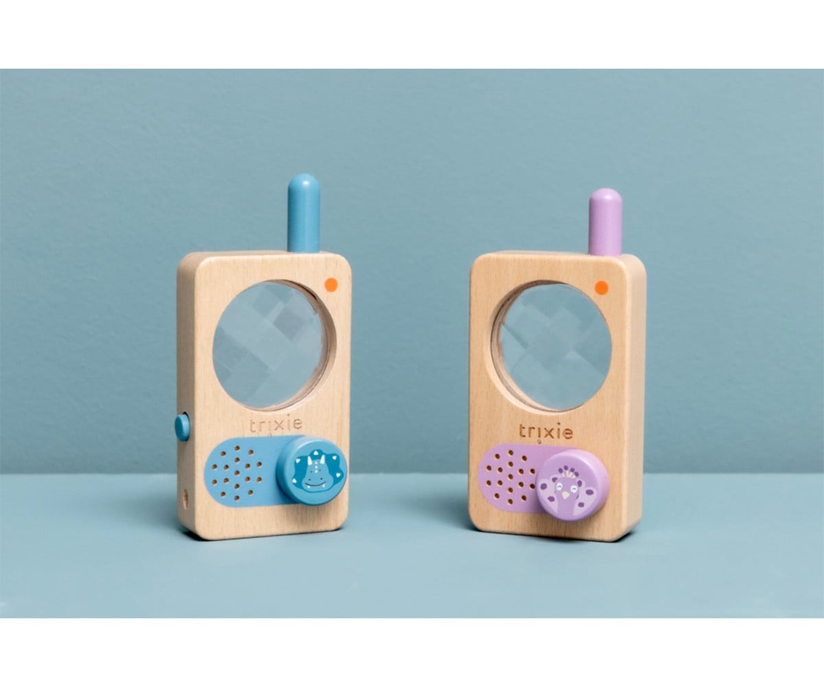 Walkie Talkie Sensorial de Madera Mr. Triceratops