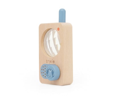 Walkie Talkie Sensorial de Madera Mr. Triceratops