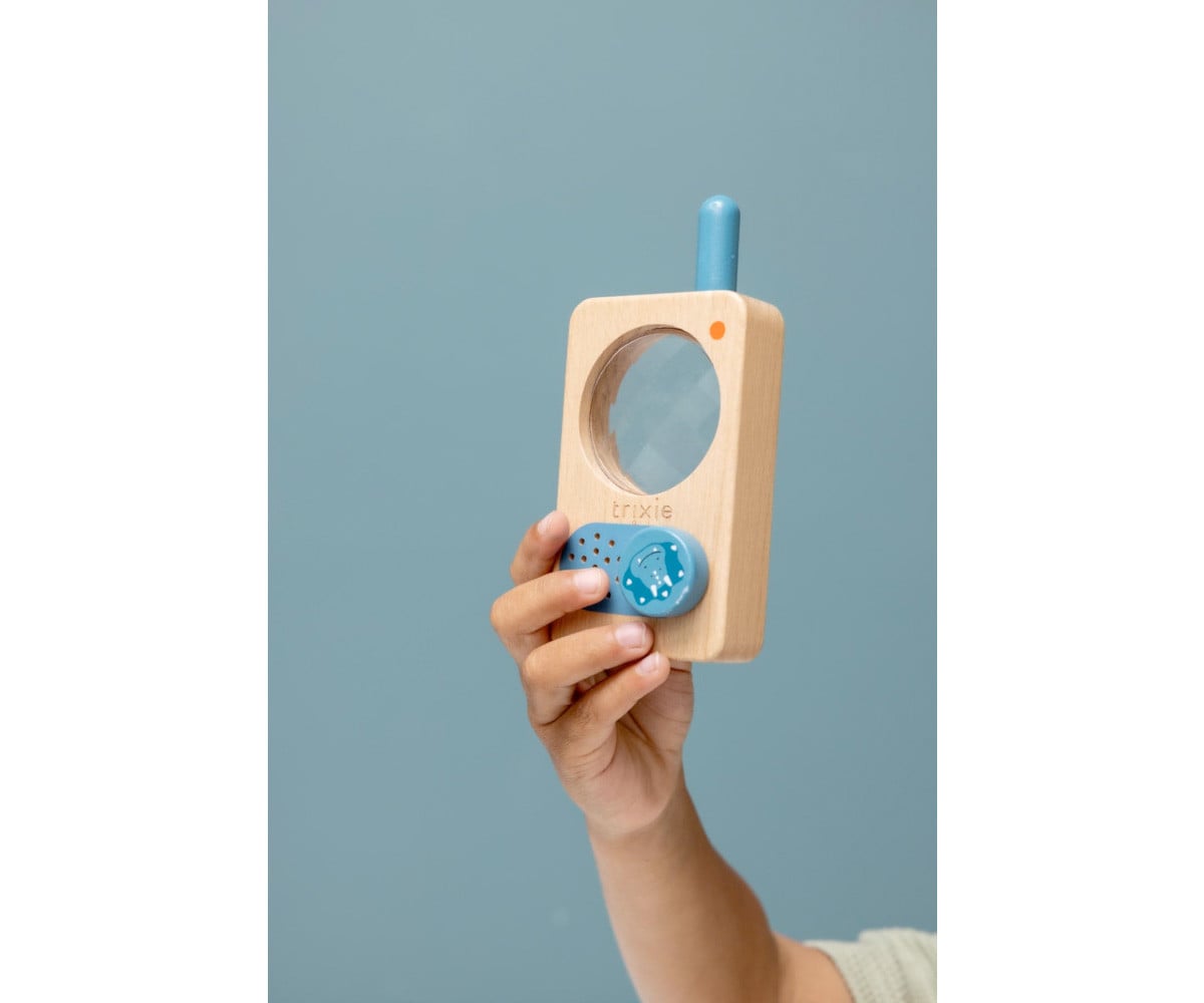 Walkie Talkie Sensorial de Madera Mr. Triceratops