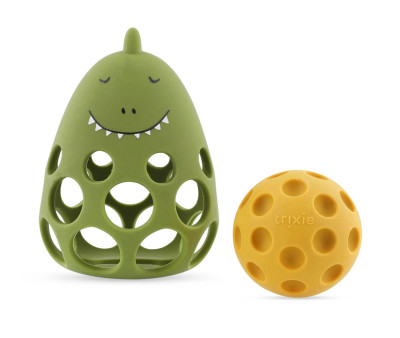 Sonajero Sensorial de Silicona Mr. Dino