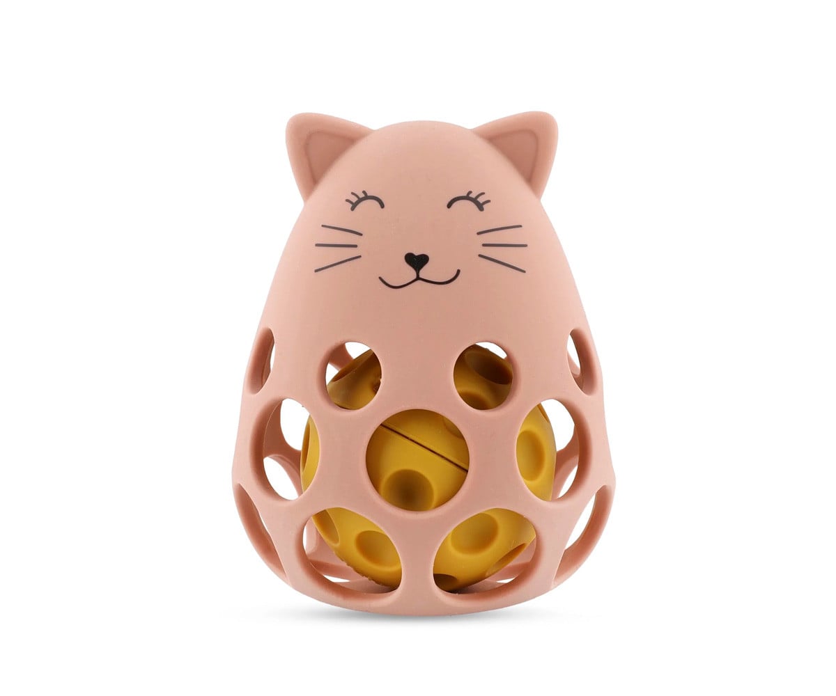 Sonajero Sensorial de Silicona Mrs. Cat