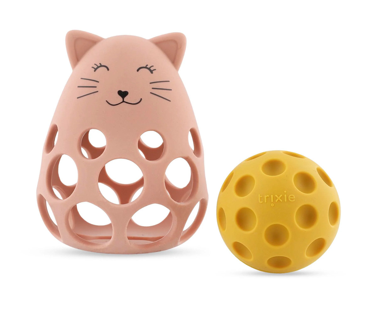 Sonajero Sensorial de Silicona Mrs. Cat