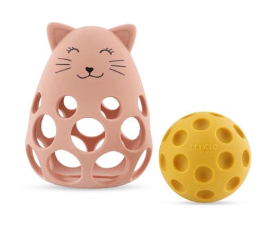 Sonajero Sensorial de Silicona Mrs. Cat