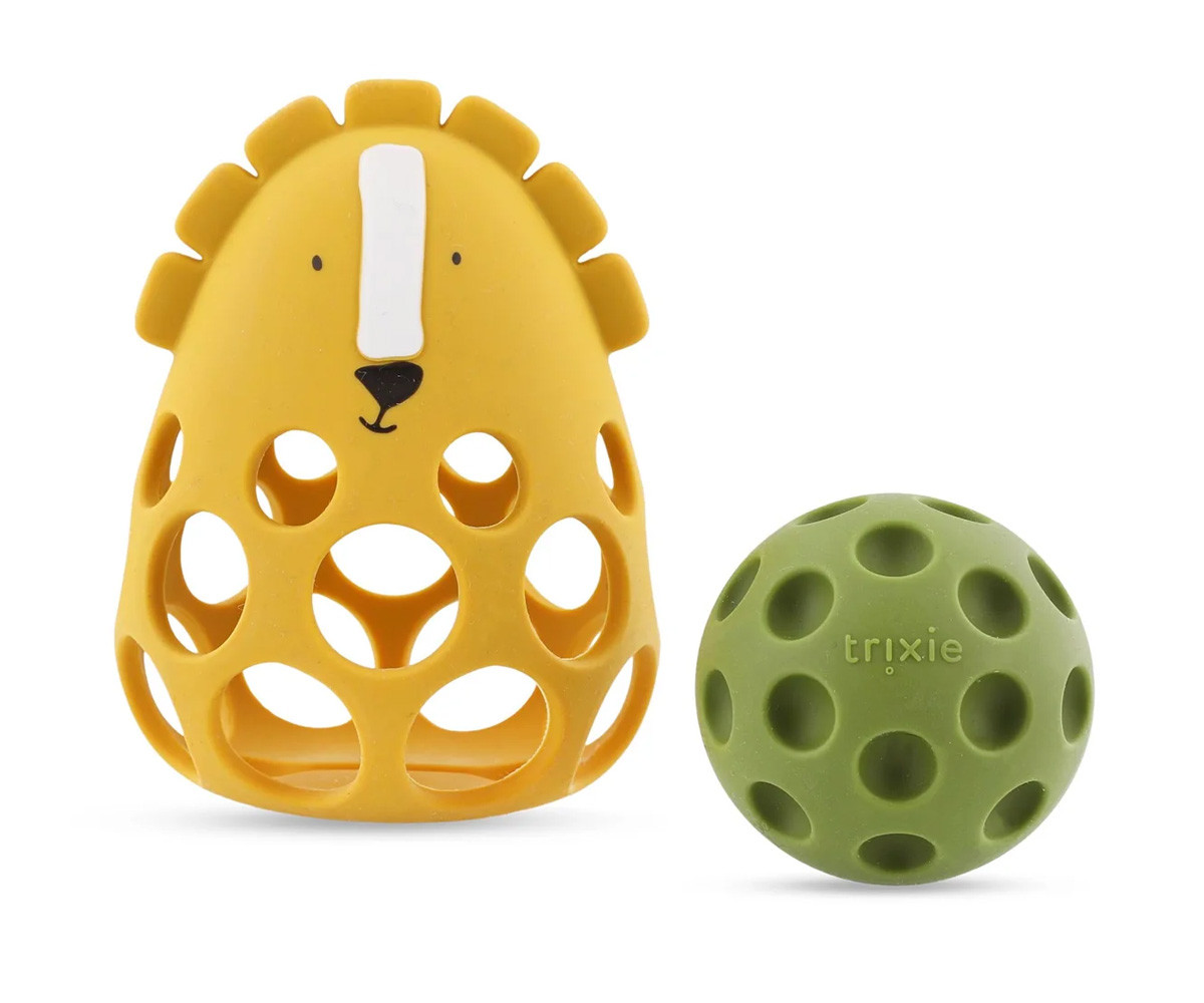 Sonajero Sensorial de Silicona Mr. Lion